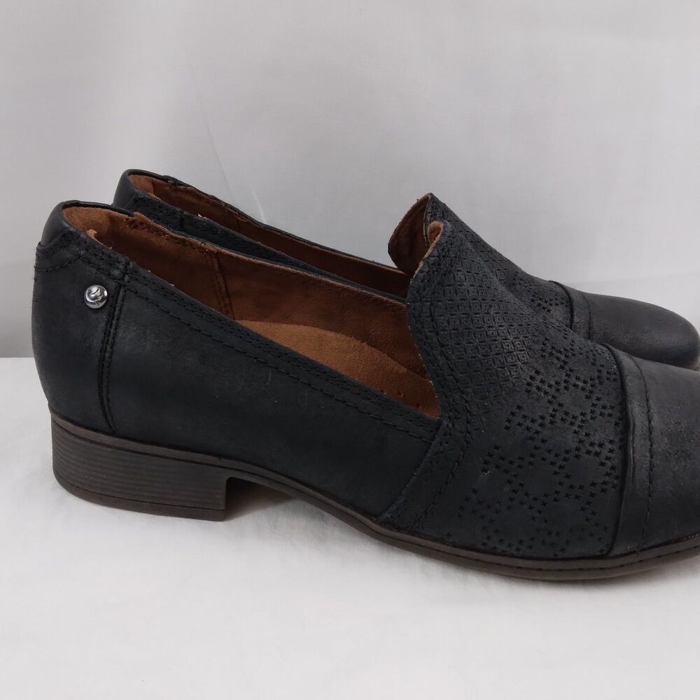 Rockport Cobb Hill Crosbie Slip On Loafer Black Leather Comfort Womens 7.5 - Picture 2 of 15